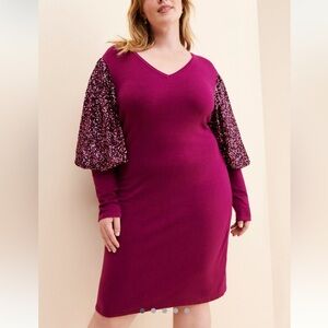 Bl-nk Lilianna Sequin Sleeved Dress